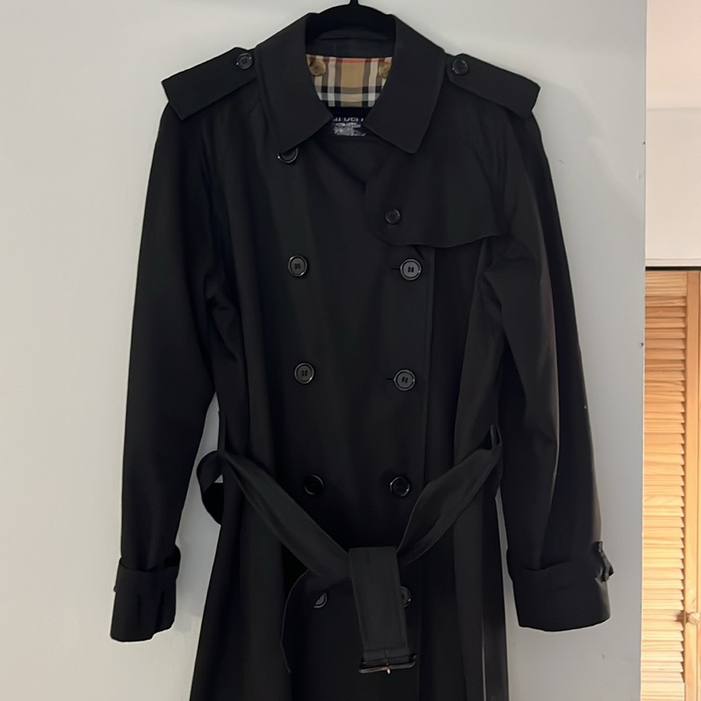 Vintage Black Burberry trench coat